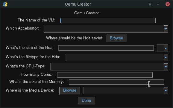 Ein weiterer Screenshot von dem Programm 'QEmui'